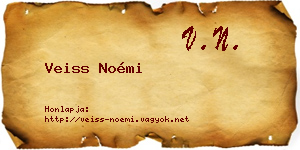 Veiss Noémi névjegykártya